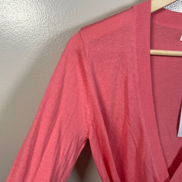 Lovers + Friends Wrap It Sweater Size Rose Small Pink Balletcore Feminine Crop - Picture 6 of 12